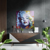 Marilyn Monroe Brushed Aluminium Dibond Wall Art.